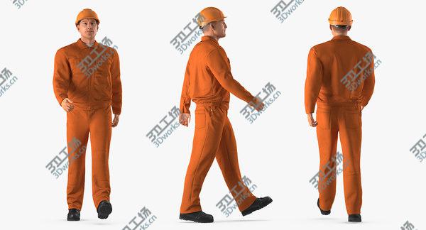 images/goods_img/20210312/Builder Wearing Orange Coveralls Rigged for Cinema 4D 3D/5.jpg
